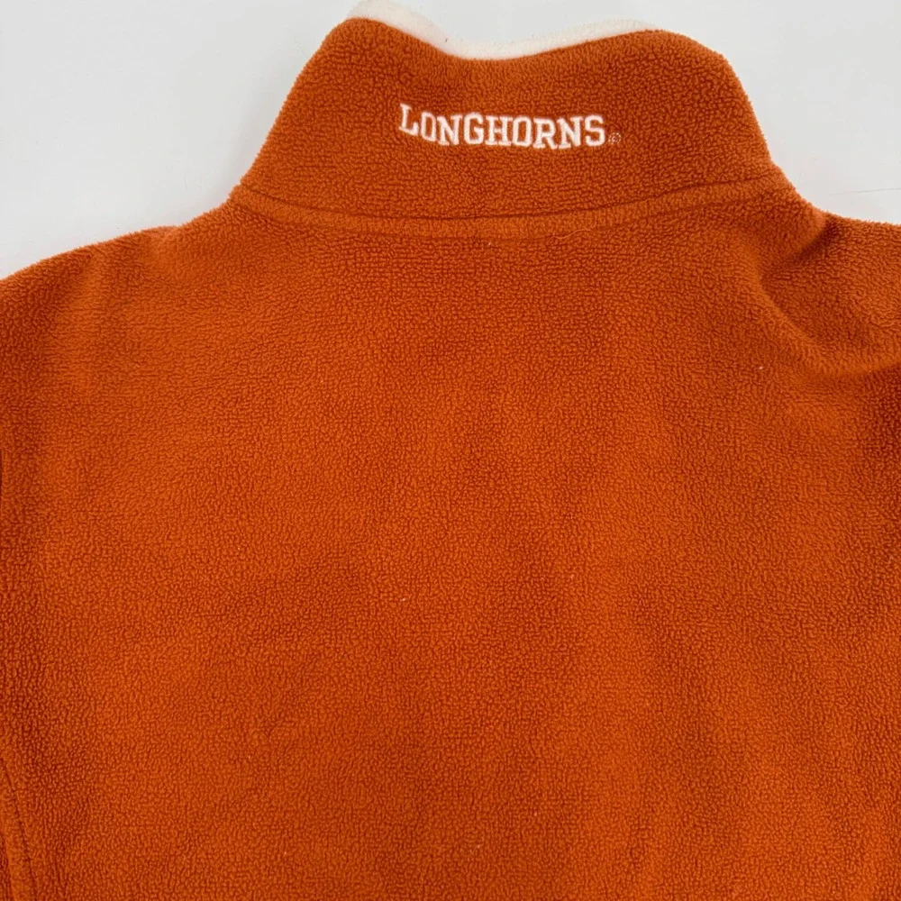Vintage Nike Team Texas Longhorns Fleece Jacket Full Zip Womens Small S Orange‎